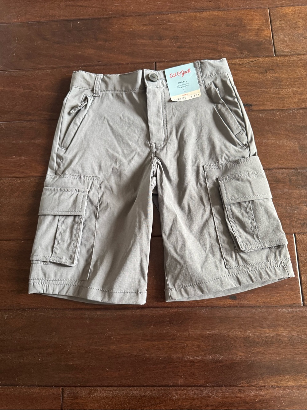 Cat & Jack Light Gray Boys' Cargo Shorts